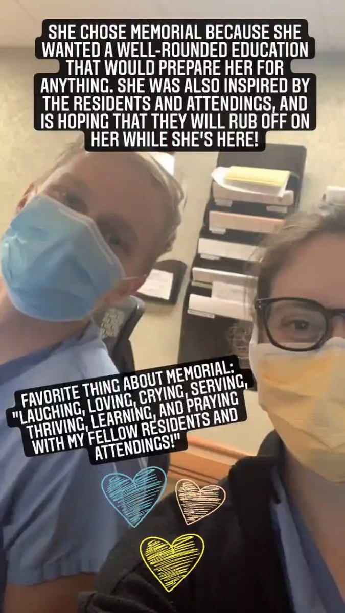 MemorialFMSB's tweet photo. More #FeatureFriday from our #Chief Betsy, see why she chose this program and a few of her favorite things about Memorial!! #MeetMemorial #MedTwitter #FMproud #FMrevolution https://t.co/tsLebarQY3