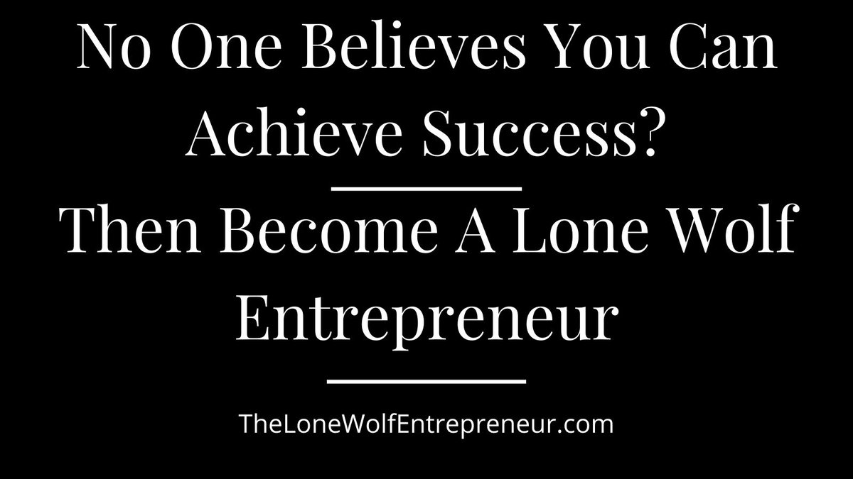Do You Have What It Takes To Be A Lone Wolf Entrepreneur?

Article Link - thelonewolfentrepreneur.com/what-is-a-lone…

#entrepreneur #entrepreneurship #mindset #entrepreneurmindset  #entrepreneurmotivation #lonewolfentrepreneur #soloentrepreneur #selfemployed #motivation