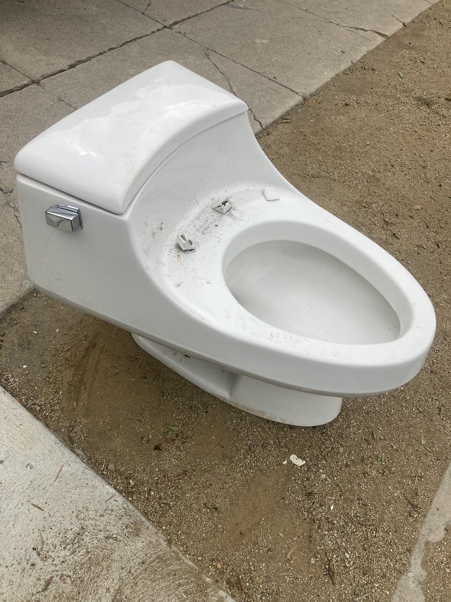 Full on a completely different discarded potty that was left in the exact spot as the other two previous toilets. What is going on. #pottyconspiracy #pottygate