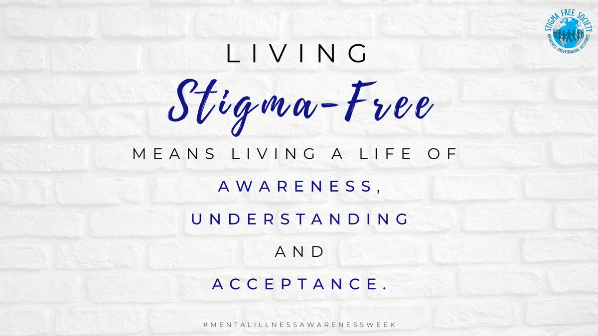 StigmaFreeMH's tweet photo. Let's all aim to live Stigma-Free and celebrate our differences!
Let's #stompthestigma around mental illness. #mentalillnessawarenessweek
#stigmafree #stigmafreesociety #stigmafreetoolkit #livestigmafree #acceptance #awareness #understanding https://t.co/FRKo9OnkG0