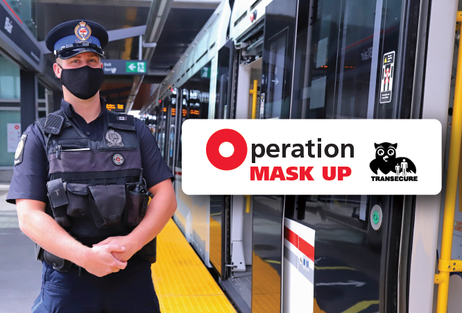 OC_Transpo's tweet photo. #OperationMaskUp is in effect:
Customers must wear a mask at all times on transit property and vehicles. Starting Oct. 13 Special Constables will issue a $260 fine to individuals who do not comply. As COVID cases rise, no mask = no ride. #BeCOVIDwise 

https://t.co/vpyroV32WR https://t.co/4VlsiWVC8w