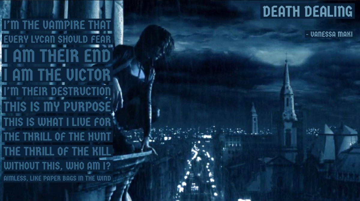 _scream4me's tweet photo. movie chosen: #underworld2003
chosen by:
@witchxpudding
#commissionsopen #horrorpoetry #horrorpoem #poetrycommission https://t.co/i78AqiV1Tn