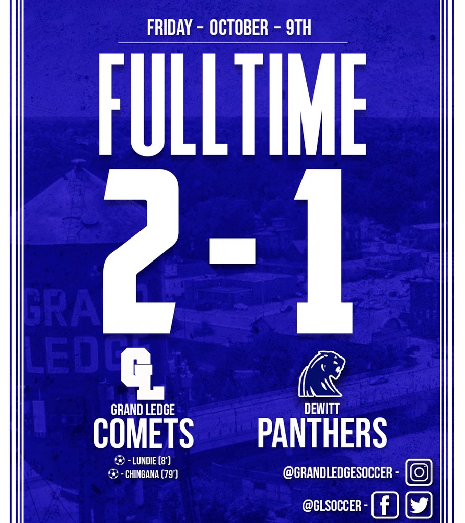 Grand Ledge Soccer (@glsoccer) on Twitter photo 80’ | Fulltime!!! Comets 2-1 <a href="/DewittSoccer/">DeWitt Soccer</a>
COMETS WIN!!! COMETS WIN!!! With a minute left to play Chingana heads one in for the game winning goal!!
#GoComets | #GLFamily 80’ | Fulltime!!! Comets 2-1 <a href="/DewittSoccer/">DeWitt Soccer</a>
COMETS WIN!!! COMETS WIN!!! With a minute left to play Chingana heads one in for the game winning goal!!
#GoComets | #GLFamily