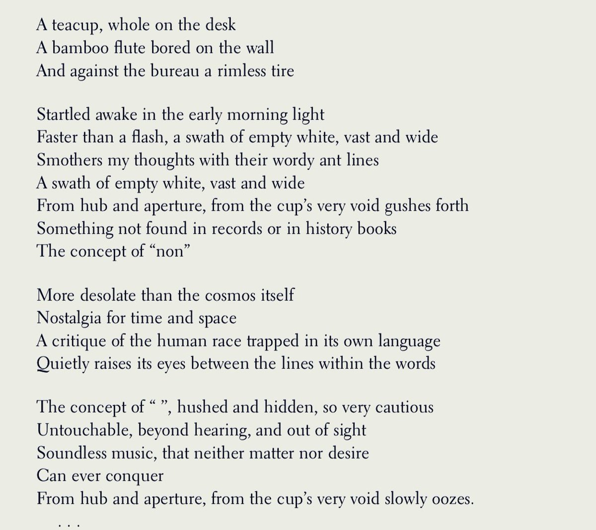 65. ‘The Concept of ‘Non’’’ by Lin Yaode- translated by Joseph R. Allen