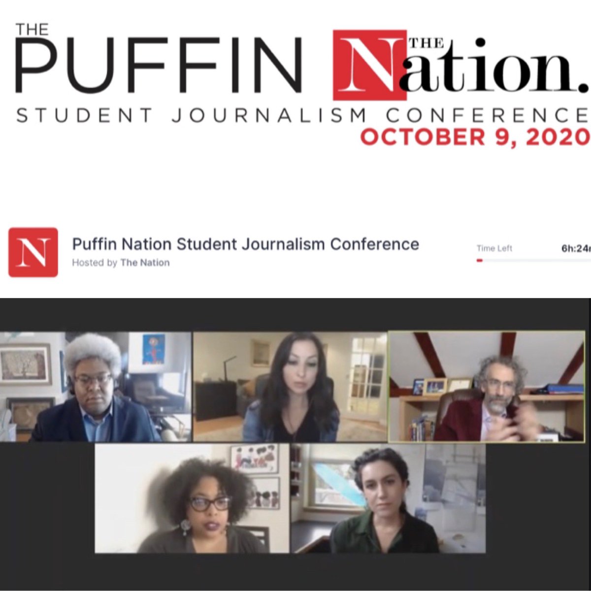 SherriWrites's tweet photo. Thank you @peterrothberg and @KatrinaNation for the invitation to speak @thenation’s student journalism conference today and for partnering w/@AJCCenter @AU_SOC @MHarrisPerry and me on the #BlackOnCampus and #Vision2020Nation projects which aimed to amplify young reporters work https://t.co/Gi8CUGNvcX