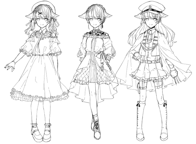 また服だけたくさん描いて遊んでたんだけど、全部天才だからみて 