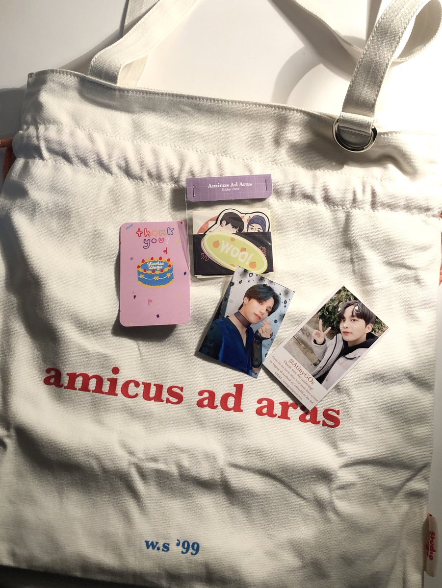 gayjwy's tweet photo. my woosan tote bag arrived today!! thank you so much @AtinyGOs for holding this amazing go and thank u @studio_ichigo for making such a cute bag~ 💗 #atinyfb https://t.co/nTfGjo0UUv