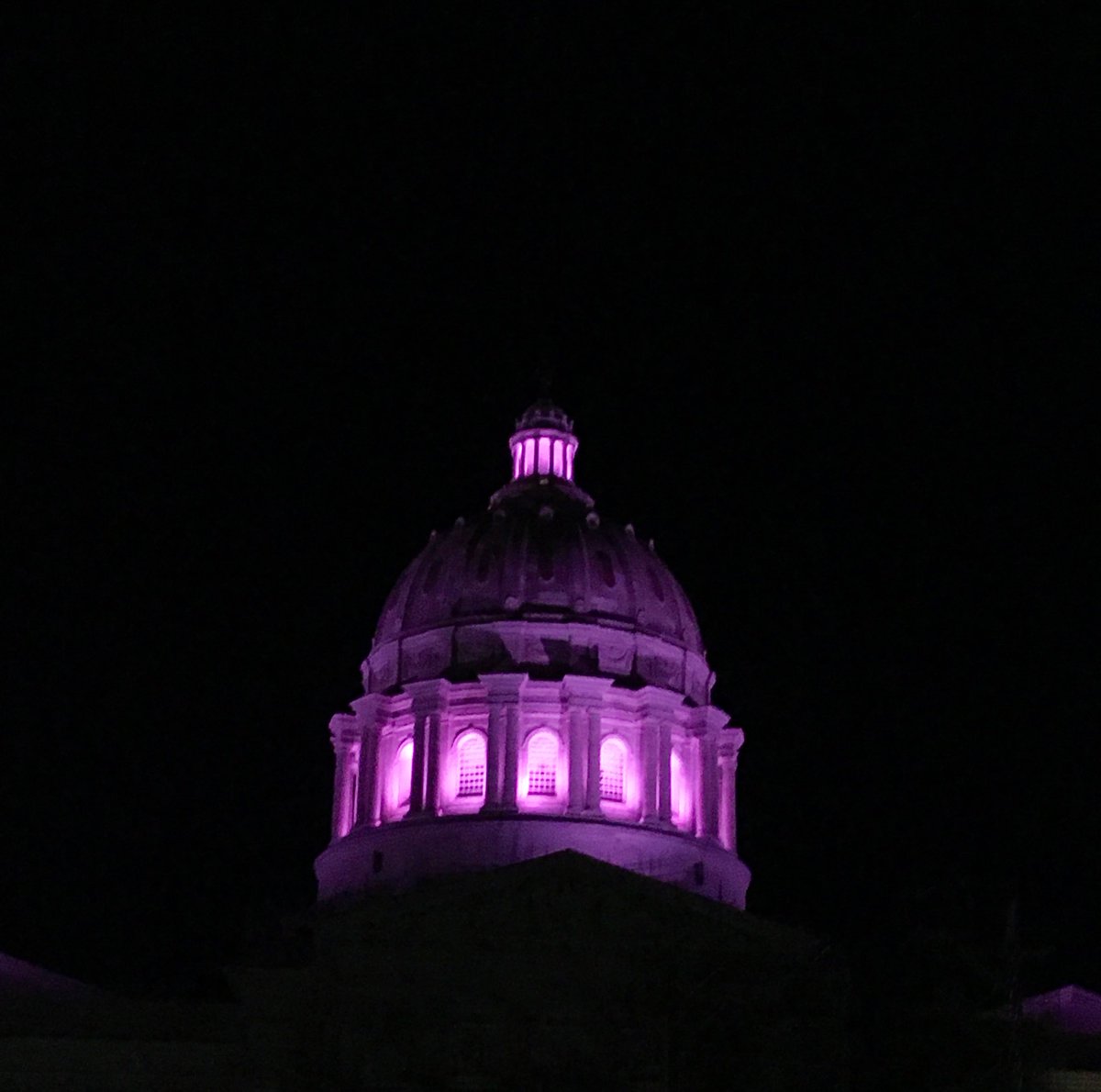 jeffersonMObear's tweet image. 💕 My view is prettier than usual tonight. @Ceres_MO, you look #prettyinpink! #jcmo #MoCapitol #BreastCancerAwarenessMonth