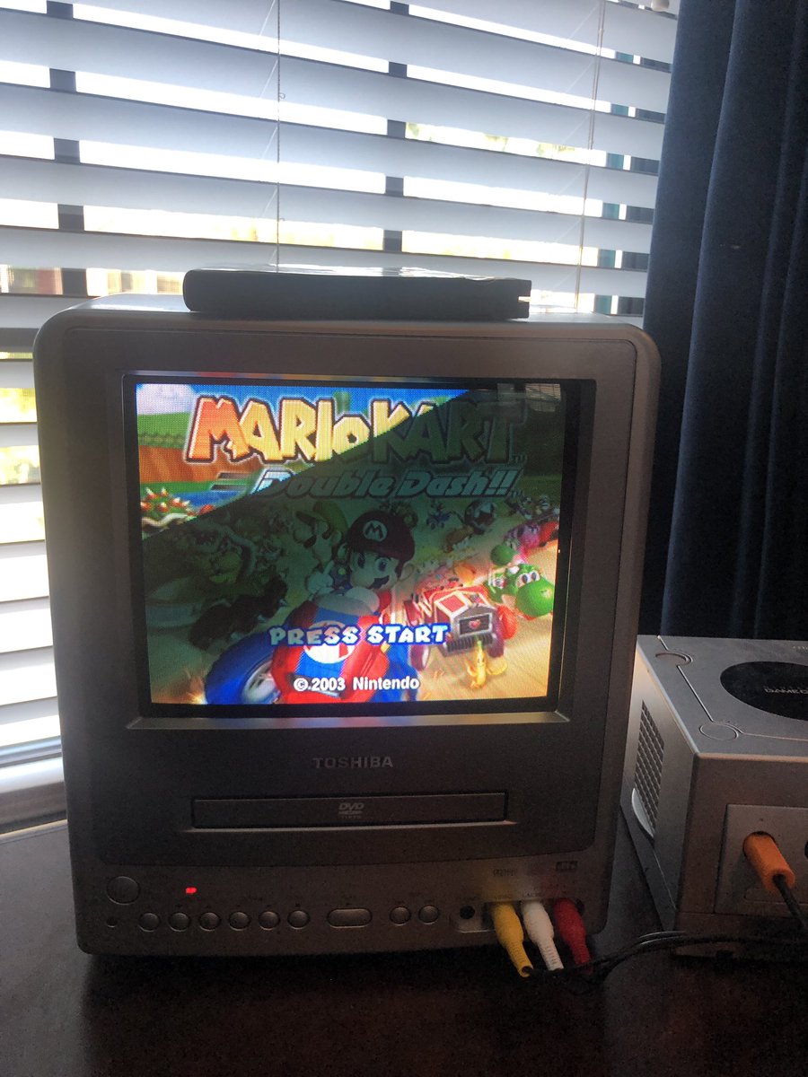 Bought myself a CRT at Goodwill. Double Dash was also a thrift store find :D