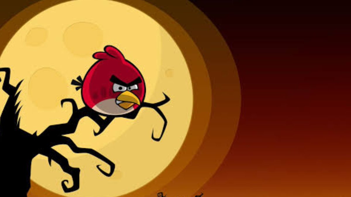 Yoshifan1219's tweet photo. @AngryBirds #angrybirds #angrybirdsfanart #Halloween 
It's that month again. Time to make some spooky art!
This is a recreation of some official artwork for the first AB Halloween. https://t.co/4w0QSeKJt7