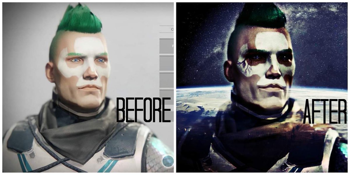 MissNikkiDixie's tweet photo. #destiny2 photo edit thing I did
#ArtistOnTwitter 
@Bungie @DeeJ_BNG 
Just basic stuff. Nothing amazing. Used an online photo editor. https://t.co/uk7SQ1mPJf