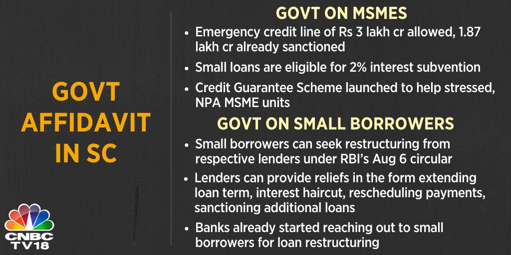 Small borrowers can seek restructuring from respective lenders under RBI’s August 6 circular. Banks already started reaching out to small borrowers for loan restructuring: Govt on Small Borrowers