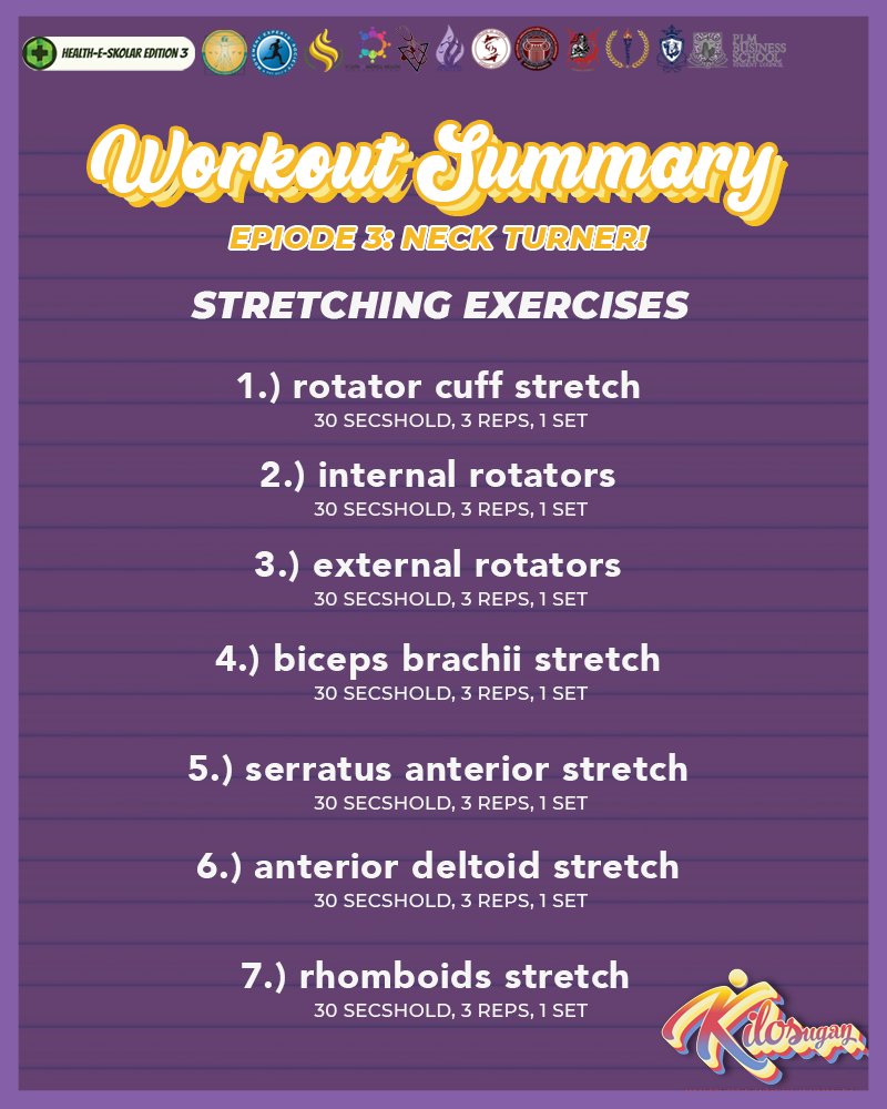 plm_ssc's tweet photo. Did you enjoy this week’s episode? 

Always remember to progress gradually. Never push your body beyond its limits!

Stay tuned for more episodes. Stay healthy, E-skolars!

#HunkYourTrunkSaturday
#KILOSugan2020
#HealthEskolar
#TowardAndForward
#ExcellentNotAverage https://t.co/uIaYWqtx7m