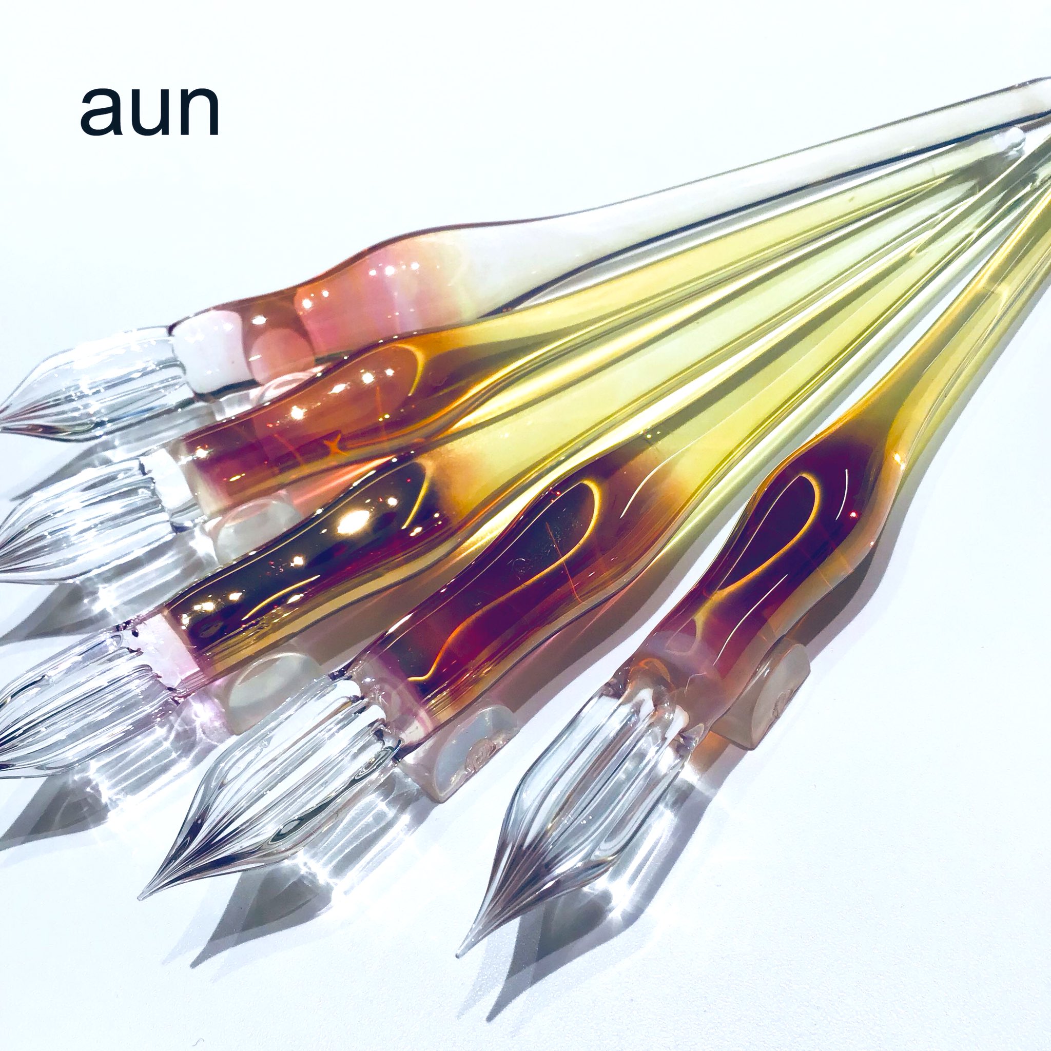 ガラス工房aun ガラスペン 太陽 F字 新品 未使用品