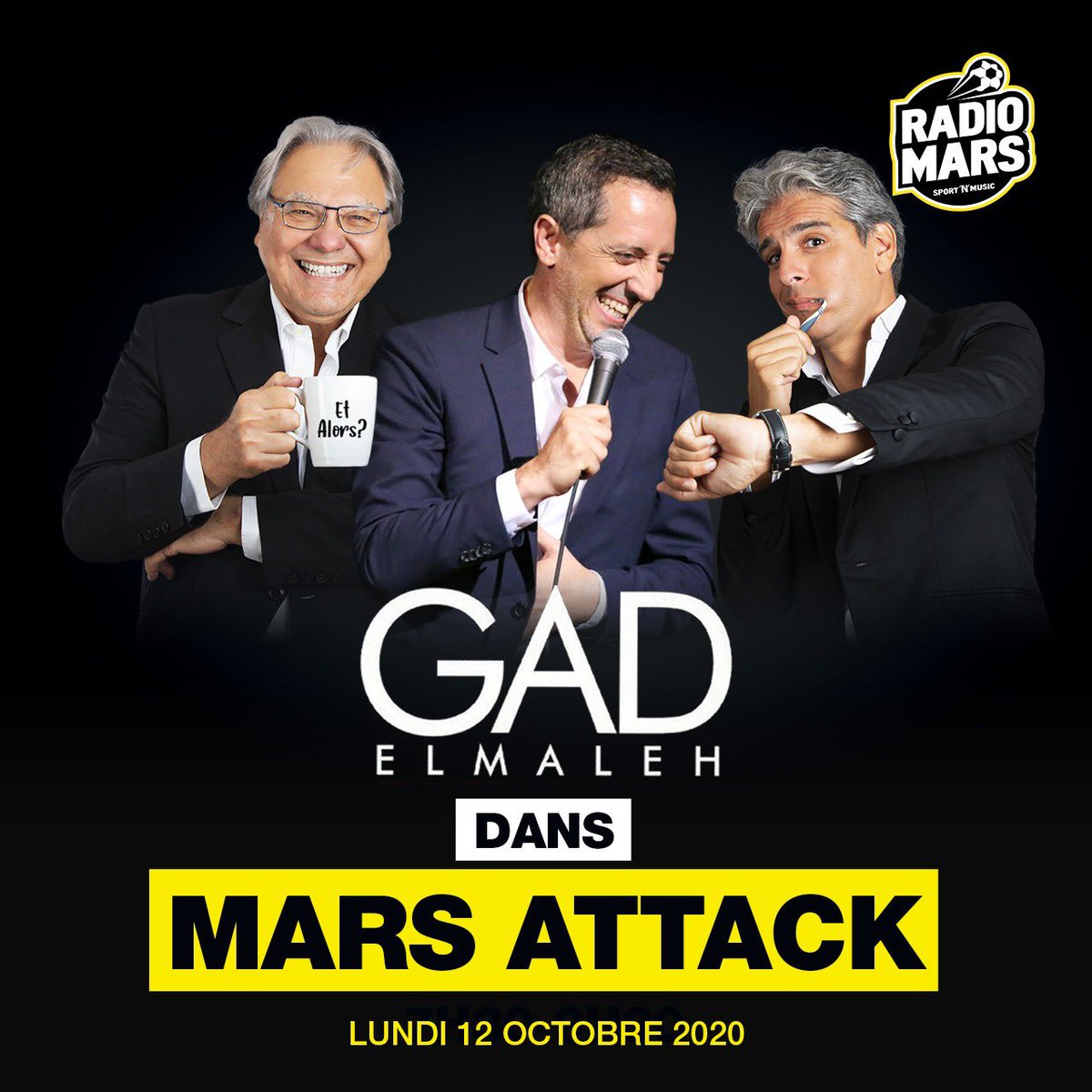 Faïçal Tadlaoui (@ftadlaoui) on Twitter photo Rdv Lundi 8h30 sur <a href="/RADIOMARSma/">RADIOMARS OFFICIEL</a> avec <a href="/gadelmaleh/">GAD</a> et <a href="/LinoBacco/">Lino Bacco</a> en exclusivité dans le nouveau Marsattack Rdv Lundi 8h30 sur <a href="/RADIOMARSma/">RADIOMARS OFFICIEL</a> avec <a href="/gadelmaleh/">GAD</a> et <a href="/LinoBacco/">Lino Bacco</a> en exclusivité dans le nouveau Marsattack