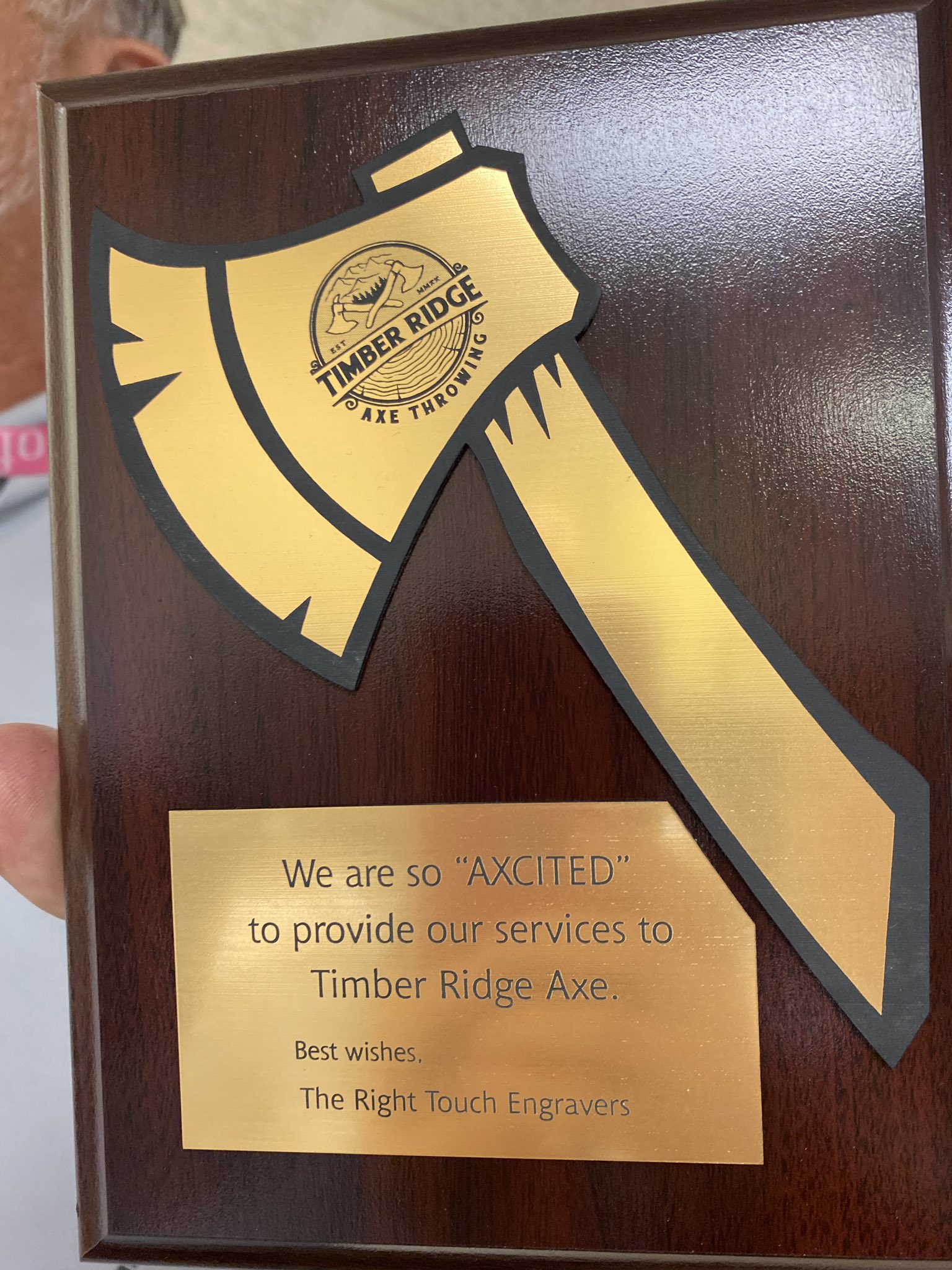 The RightTouch Engravers on Twitter "New Axe trophies shipping out to