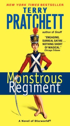 (My first ever Discworld book, incidentally.)In retrospect the cover’s delightful hint of gender fuckery was prob why I even picked it up. And you know? I don’t think Sir Pratchette MEANT to write it For Me. But it felt like I was being invited to something.