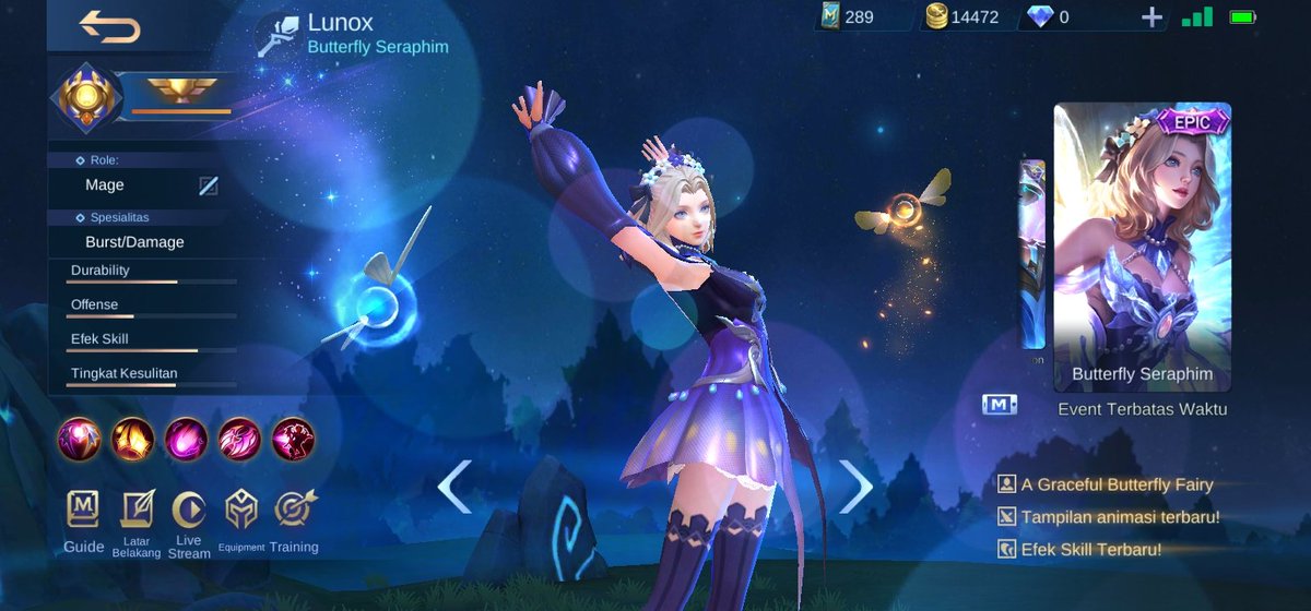 rfly_ansyah's tweet photo. @MobileLegendsOL Moonton gw berharap bngt dapet skin Lunox butterfly saraphim karna lunox hero favorit gw , gw pengen koleksi semua skinnya pliss moonton untuk yg skin epic ini ajh give ke gw 🙏🙂

ID : 382505402
Server : 9785 https://t.co/B9ChXKnk1V