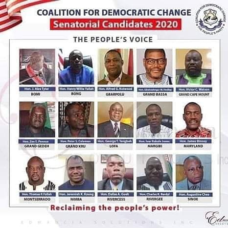 MayorKoijee's tweet photo. Fellow partisans, these are your #candidates for the upcoming #senatorial midterm election. As #campaign starts today, we are hopeful you will accord them your fullest support wherever you are so together we can bring victory #December 8 for the CDC yea #Liberia. #TeamCDC 💪 https://t.co/41IikSJuRA