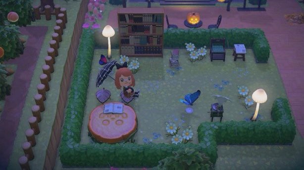 kittytiddycat's tweet photo. I finally remodeled my reading garden🥰 I might make a few more changes but I like it a lot better now💘 #ACNH #AnimalCrossingNewHorizons #animalcrossing https://t.co/KJb2WXCA7l