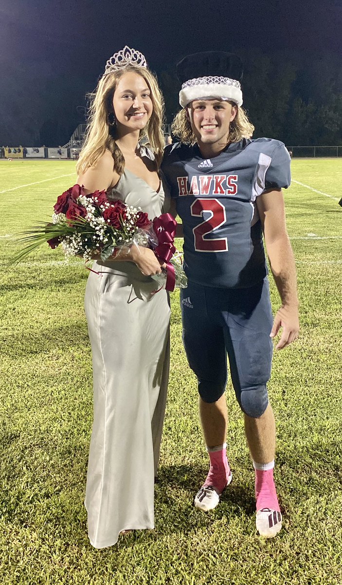 SFCHawks's tweet photo. Congratulations to Homecoming Queen Chloe Lausell and Homecoming King Dawson Smith! #hoco2020 https://t.co/W674FsmebI