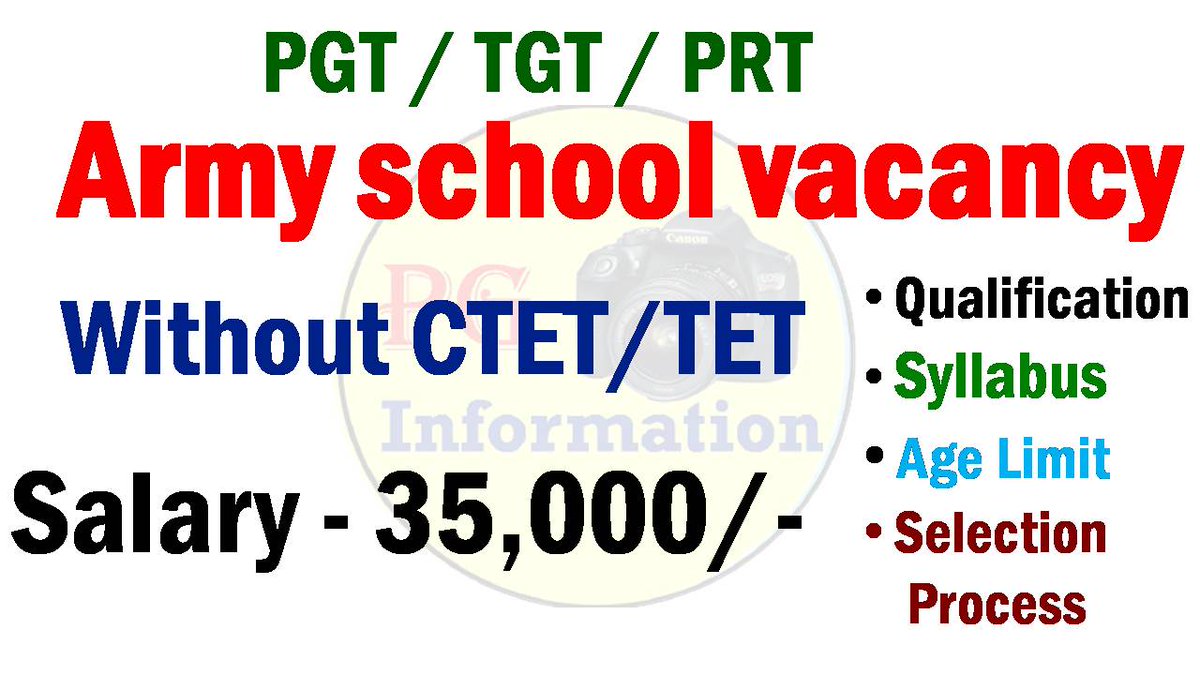 आर्मी पब्लिक स्कूल में Teacher Recruitment Full Detail*
Salary-35,000/-| CTET/TET ज़रूरी नहीं है | PGT / TGT / PRT
पूरी जानकारी सिर्फ़ ५ मिनट में जाने । Click here
youtu.be/1lFBFS1CuuU