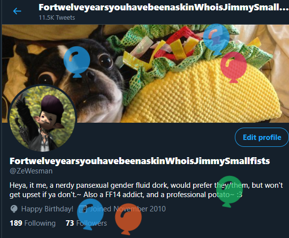 ZeWesman's tweet photo. *Swats at the balloons* https://t.co/eg8TzPdgLE