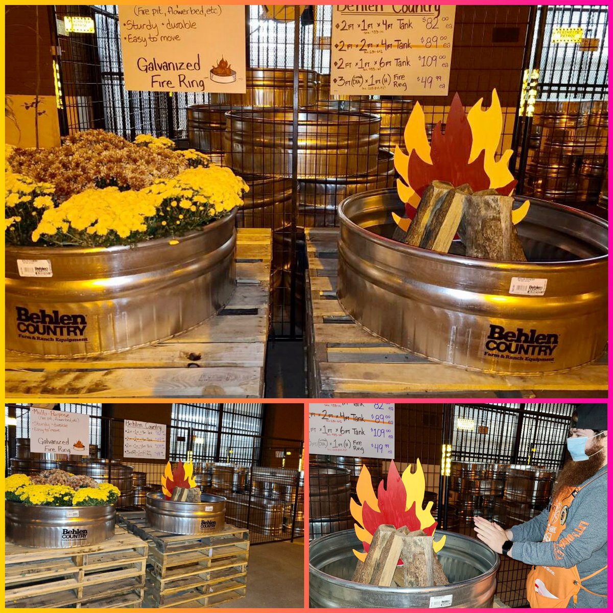 mdlofnwhere's tweet image. Showing our customers what they can do with our new Behlen Country Fire Rings. @NagyAndrew @JB3_HD @Bethany2THD #DynamicD18