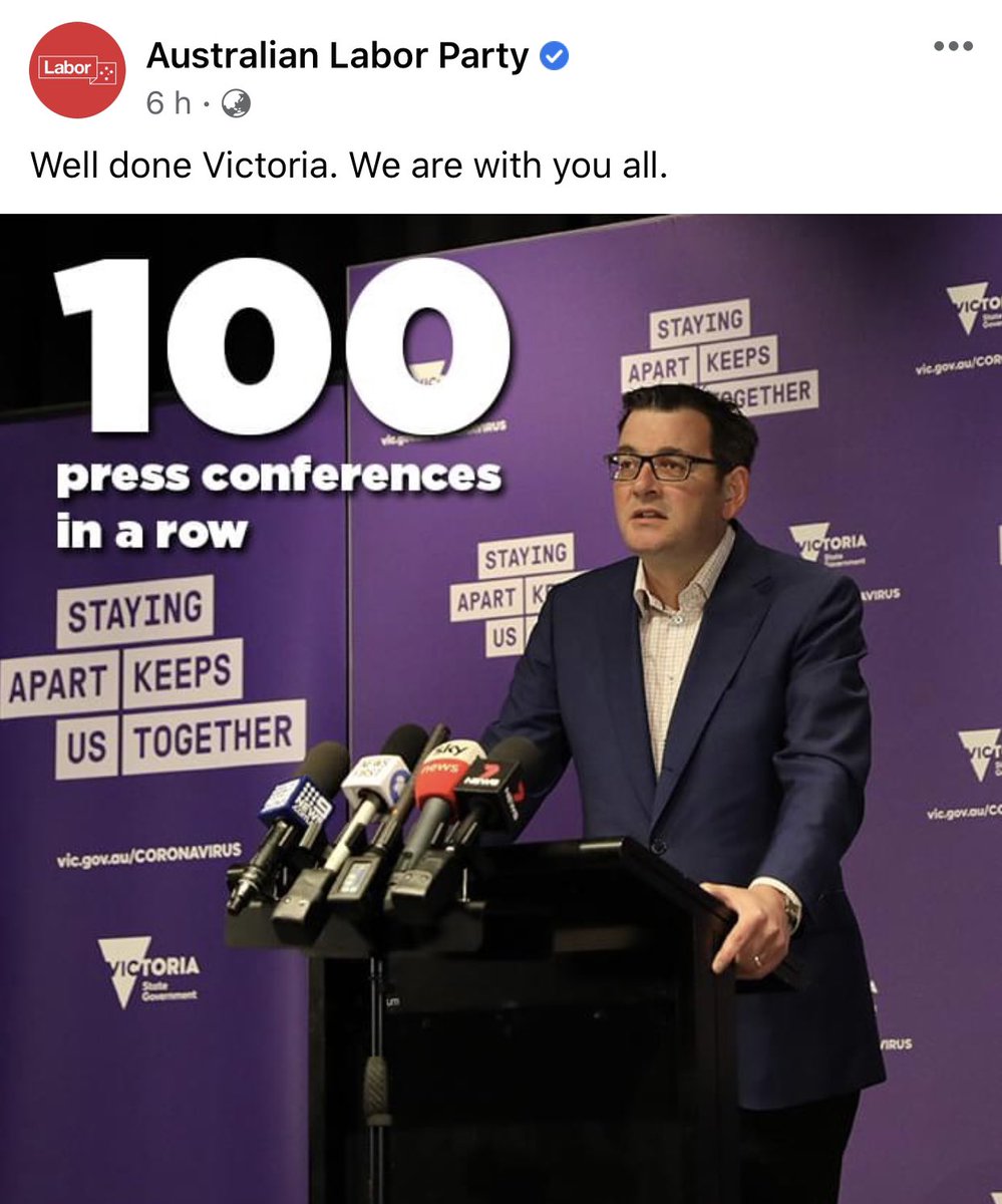 BradRowswell's tweet photo. What a disgrace. Who gives a toss about 100 press conferences in a row? It’s the very least the sod can do considering the deadly outcomes of his ‘leadership’.
Just shows that Labor remain focussed on the politics and brand damage rather than the Victorian people.
#springst https://t.co/QJXK1pXjp2