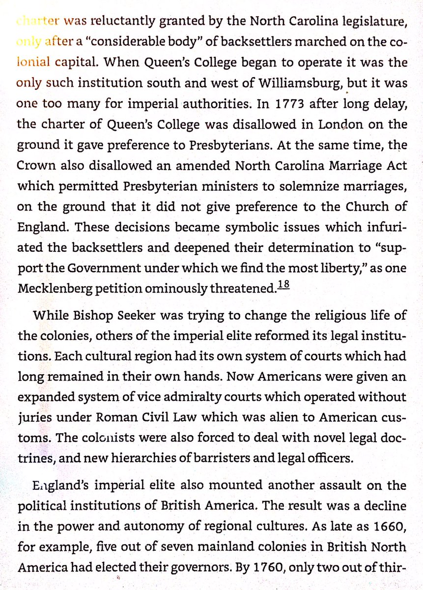 As Britain’s domestic situation stabilized, they tried to bring America into line with their institutions - the Anglican Church, the aristocracy, & the bureaucracy. Americans greatly resented this.