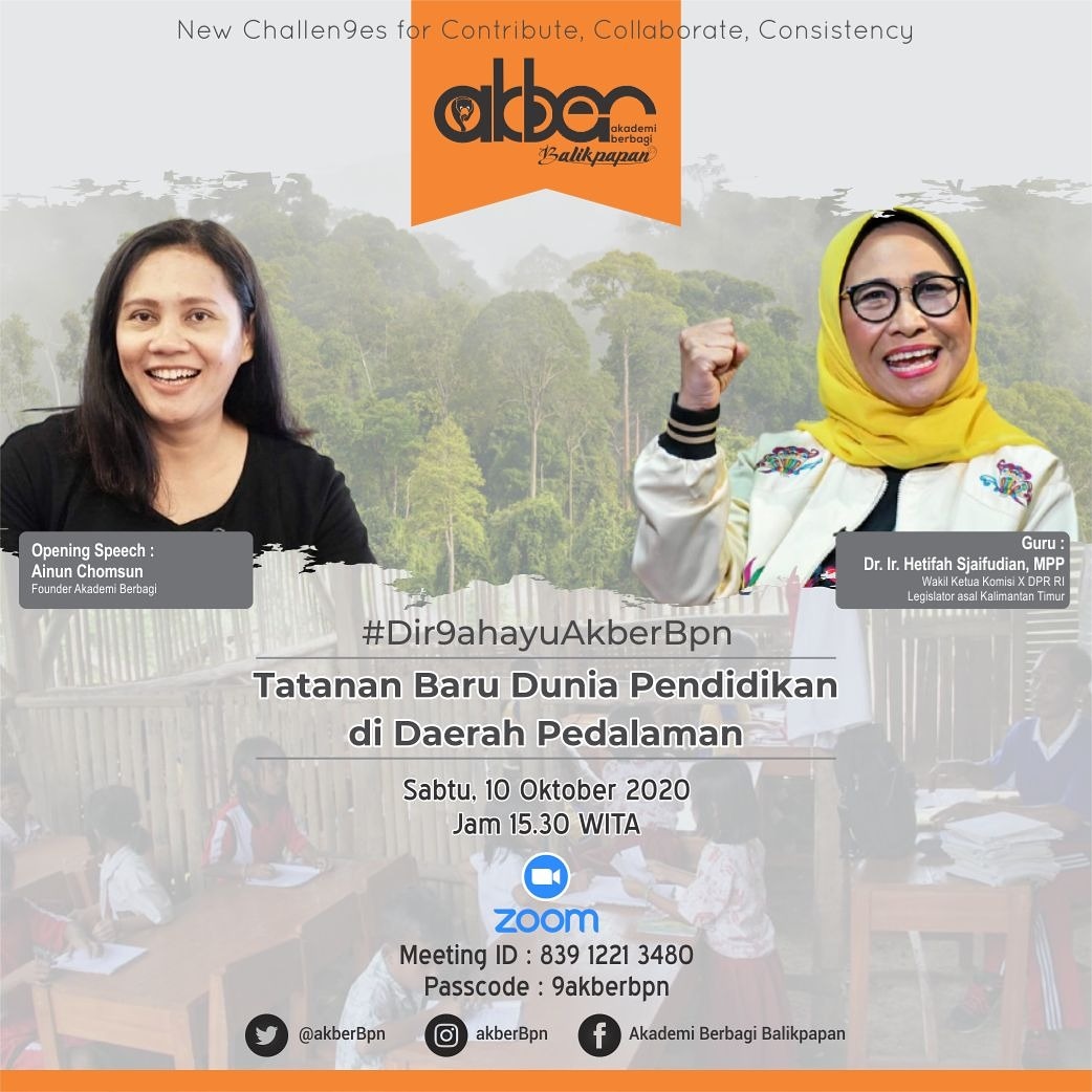 Akademi Berbagi Balikpapan, merayakan ulang tahunnya yang ke-9 dengan menggelar kelas khusus edisi ultah: