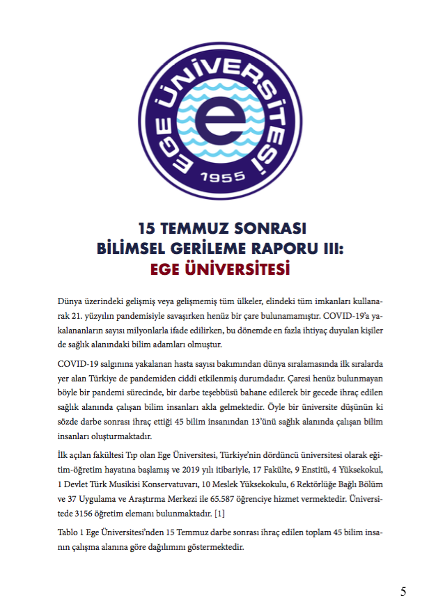 ScholarRights's tweet photo. Türkiye'de 15 Temmuz Sonrası Bilimsel Gerileme Raporu III: Ege Üniversitesi https://t.co/oS6QWo0xIj