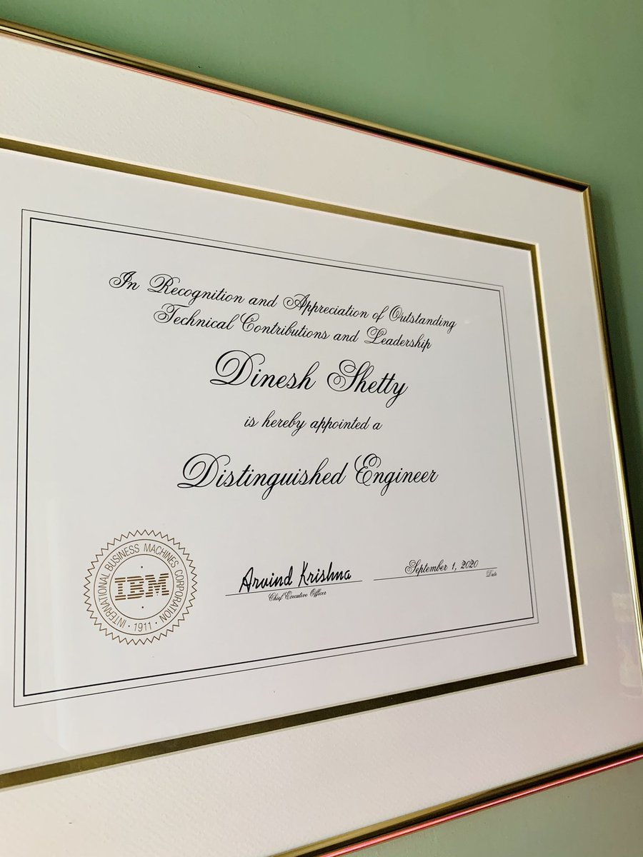 sdinoo's tweet image. So this arrived. Signed by my boss’s boss’s boss’s boss ;) #ibm #distinguishedengineer @IBM