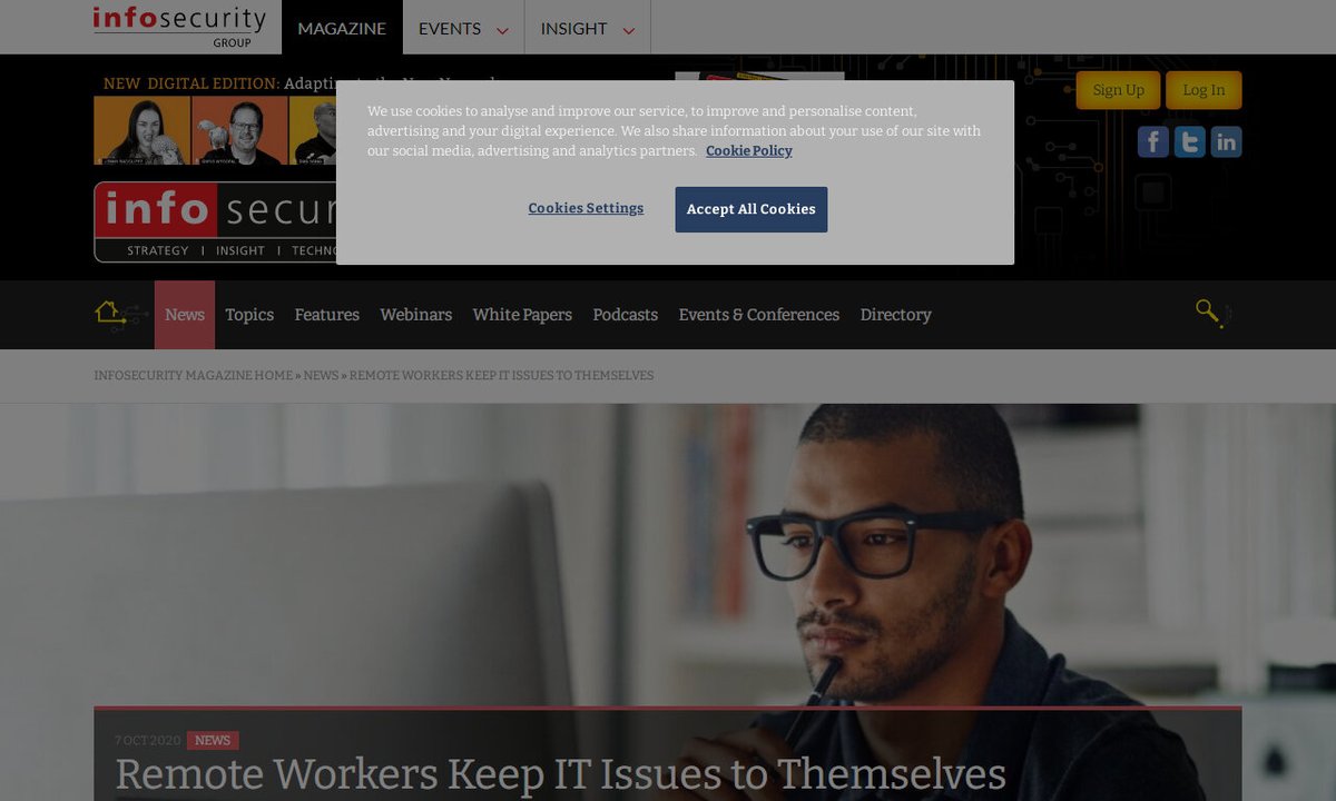 codecidedotnet's tweet image. Remote Workers Keep IT Issues to Themselves - Infosecurity Magazine
#newresearch #itissue #feedback #employees #itissues #remotework
via infosecurity-magazine.com
☛ amp.gs/LiBy