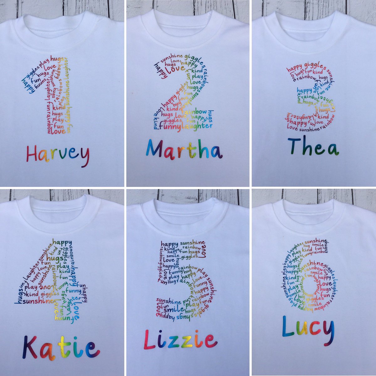 Kids birthday coming up? We have these lovely rainbow coloured number T-shirts personalised with words of your choosing! etsy.com/uk/shop/Bongob… #ChildrensBoutique #tshirts #birthdaygirl