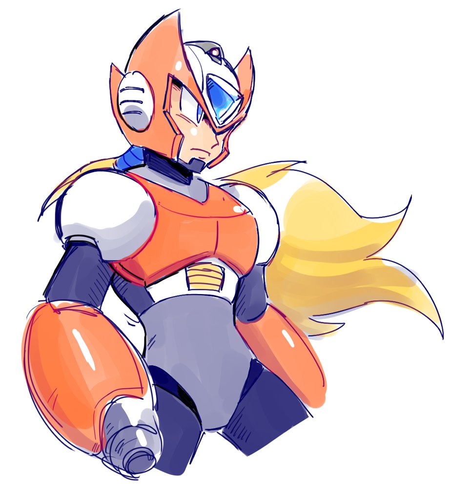 Drawloverlala's tweet image. Some midnight doodles of prototypes X and Zero 😆