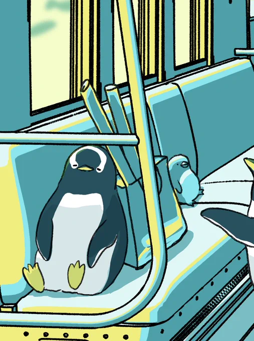 帰りのペンギン専用列車#ペンギン #penguin #ジェンツーペンギン 
