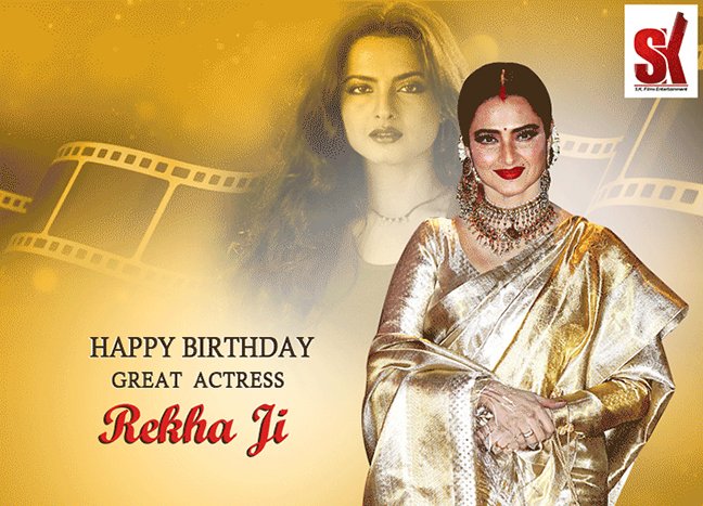 skfilms786's tweet photo. #Happybirthday #Rekhaji
Bhanurekha Ganesan better known by her stage name Rekha, is an Indian film actress. 
#SkFilmsEntertainment #filmproductionHouses #filmproductionhousesinmumbai #productionhouse #filmproduction https://t.co/TsgHhP2Pwi