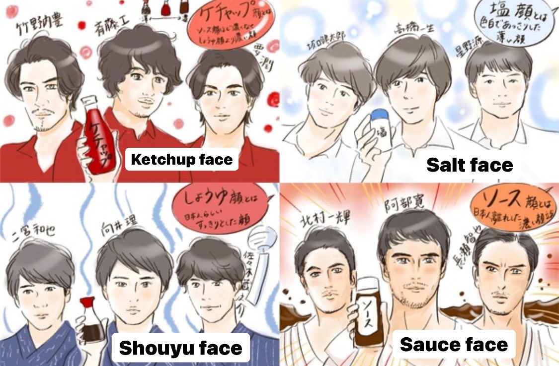 Sero Hanta: Shouyu Gao (しょうゆ顔)しょうゆ (Shouyu) : Japanese soy sauce顔 (kao): face (but more polite than “tsura” like when  called )Meaning that Sero’s face is a basic Japanese face (not necessarily an insult) https://woman.mynavi.jp/article/190828-11/