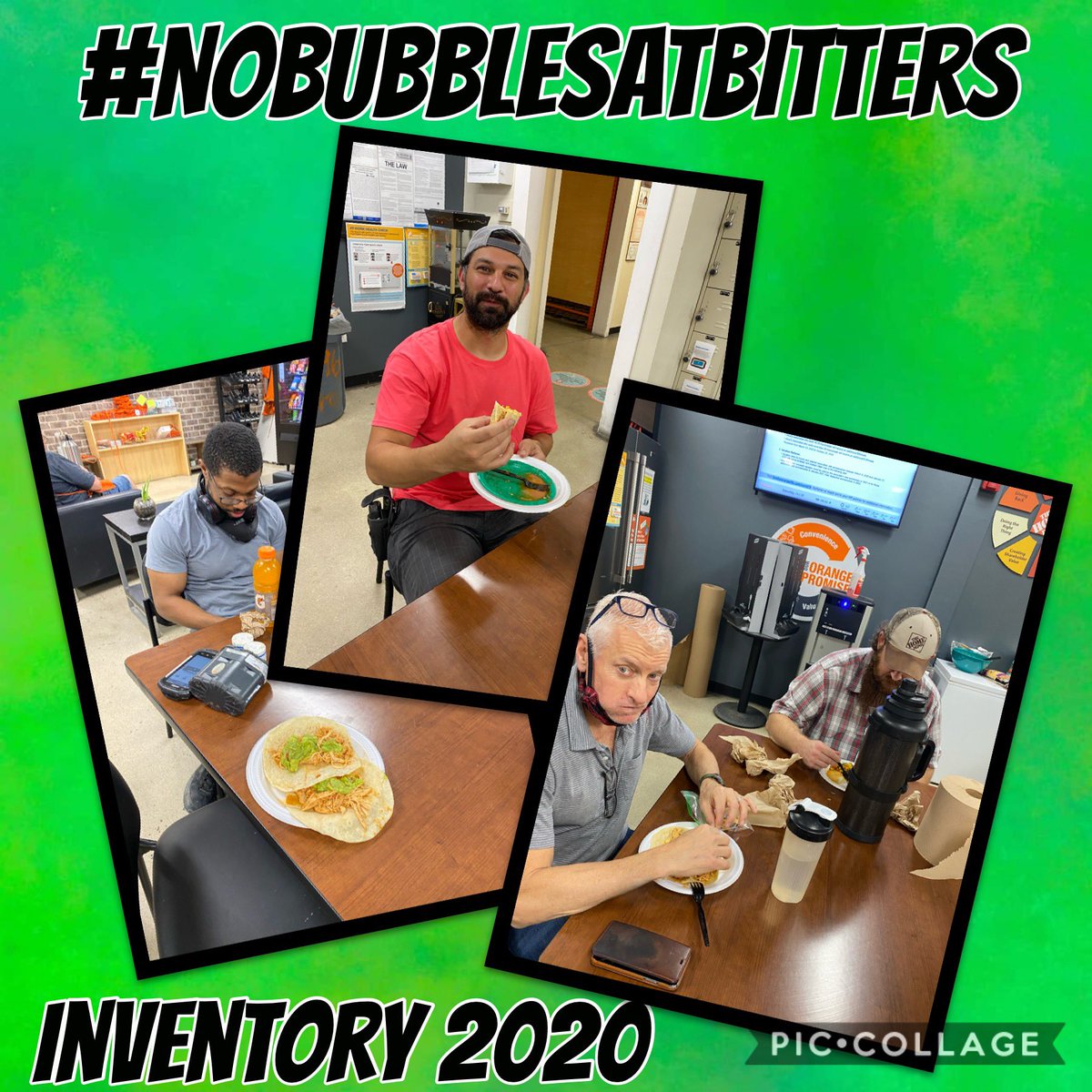 Inventory Prep Week lunch for the crew and our family on the freight team!!! Let’s get this!!! Driving for success!!! #InventoryPrep #NoBubblesAtBitters
