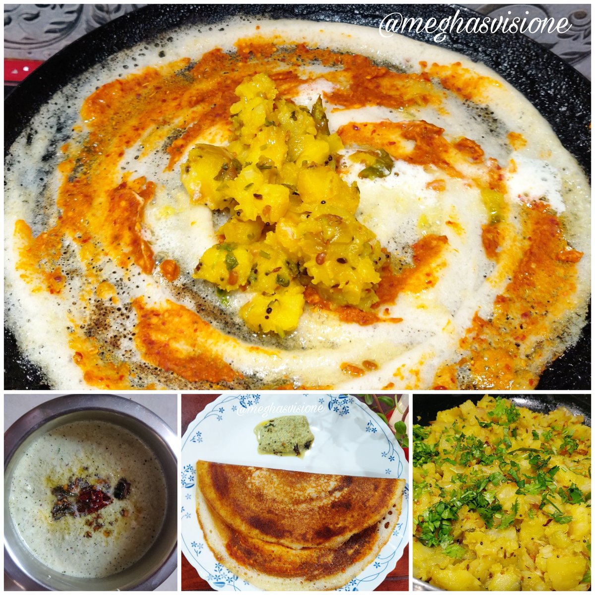 meghasvisione's tweet image. Mysore Masala dose
Red Chutney, Potato filling &amp;amp; Coconut Chutney #homeMadeButter
instagram.com/p/CGJxiFnlDi7/…

#WeekendSpecial 
#MeghasVisione
#MeghasKitchen