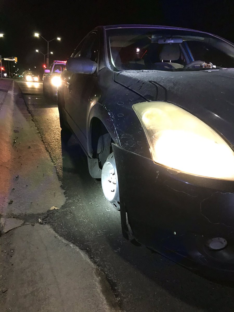 Accused witnessed driving on his rim, stopped, arrested for impaired driving by @PRP11Div at Southdown and Truscott @RadRosePRP @PeelPolice