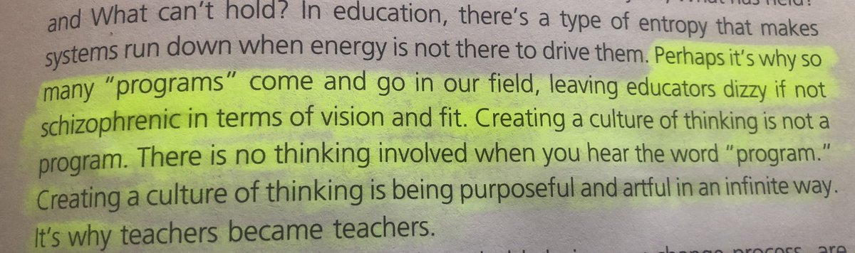 I love this from Adam Scher, Principal Way Elementary. From @RonRitchhart book ‘Creating Cultures of Thinking’ <a href="/ACTEducation/">ACT Public Schools</a>