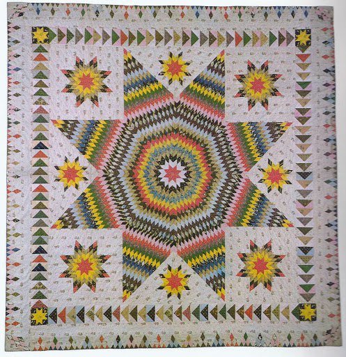 'Star of Bethlehem' quilt, made in Kentucky c.1840 by unknown quilt artist #womensart