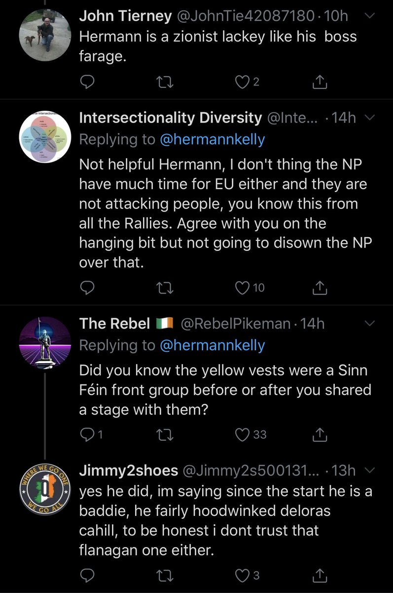 It’s worth recording the far right infighting that went on overnight in response to Kelly’s tweet as they say a lot of ‘quiet stuff out loud’ here that confirms the level of cooperation between these rival parties previously in organizing front protests on various issues