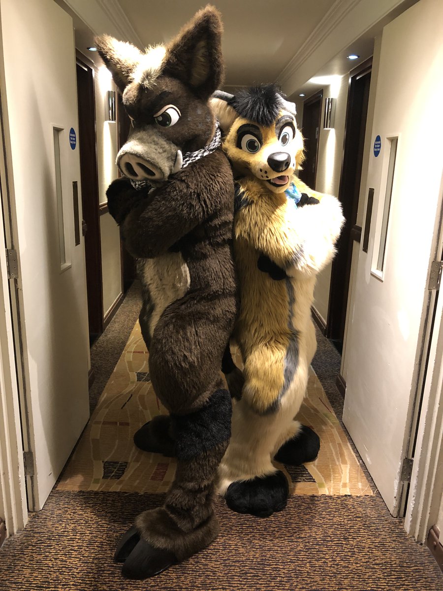 djemloup's tweet photo. Cfz 2019, with @HoneyHusky ! Just spent the week-end there, but was still a lot of fun 😋 Also I need to give more attention to @MrBacon666 , I still love that suit so much 🐗- ✂️@alphadogsstudio / @CatandCockatoo / @Fatkraken https://t.co/XcrhEifAio