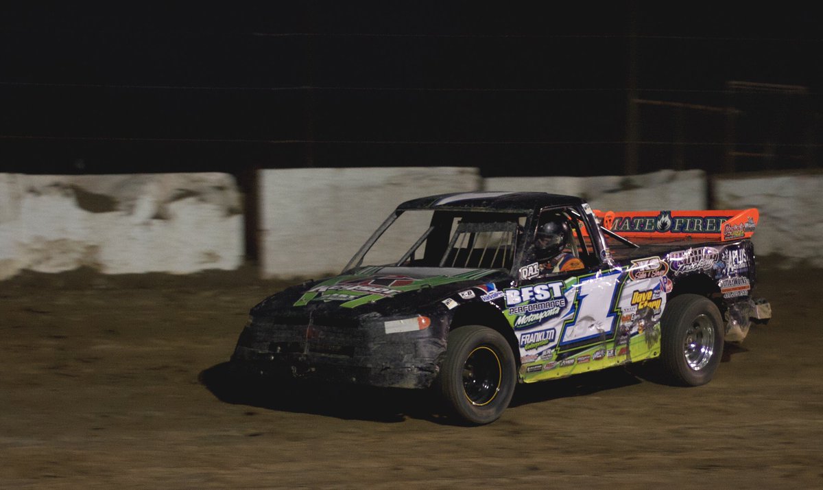 thebriansmith's tweet photo. A few Burmeister Trophy Dirt Trucks on night one of the Jim &amp; Joanne Ford Classic @FremontSpeedway #ineedaride #photographyisnosubstitute https://t.co/I5SavAxShN