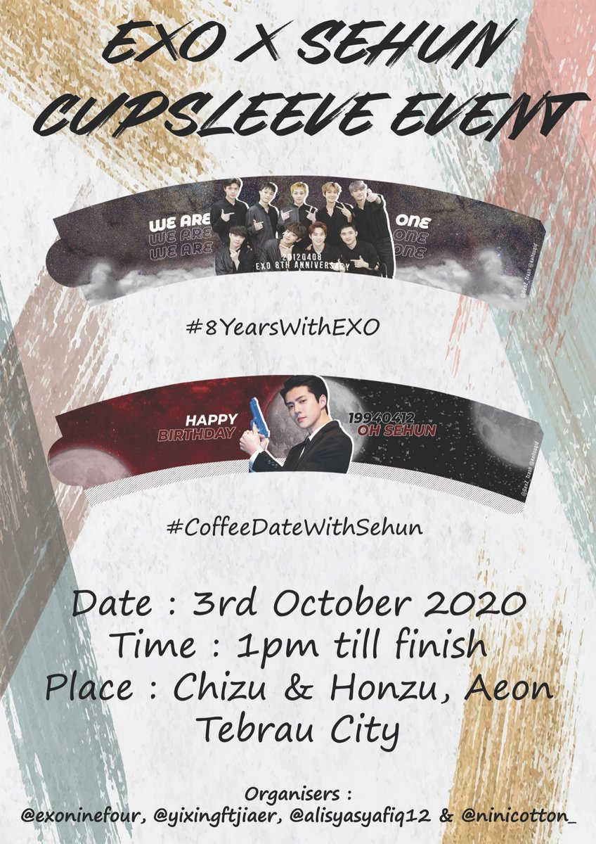 minseok_kms099's tweet photo. HELP ME RT
โผ๏ธEXTRA CUPSLEEVE โผ๏ธ
ALL PENDING PARCEL WILL BE POST OUT
ON 12/10/2020 ๐ฏ
IF DE YG NK SELIT CS EVENT LAST WEEK...
DM ME FAST
TQ
PAY THE POSTAGE ONLY
๐FREEBIES WILL BE GIVEN AS RANDOM๐
#EXO #EXOLwillwaitEXO9 #8YearsWithEXO #CoffeeDateWithSehun #EXOL https://t.co/4dw9uQodCp