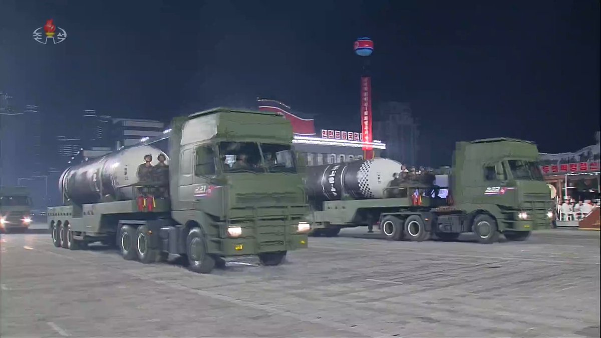 Now this is new. Looks like the PukKukSong 4A (?) Submarine Launched Ballistic Missile