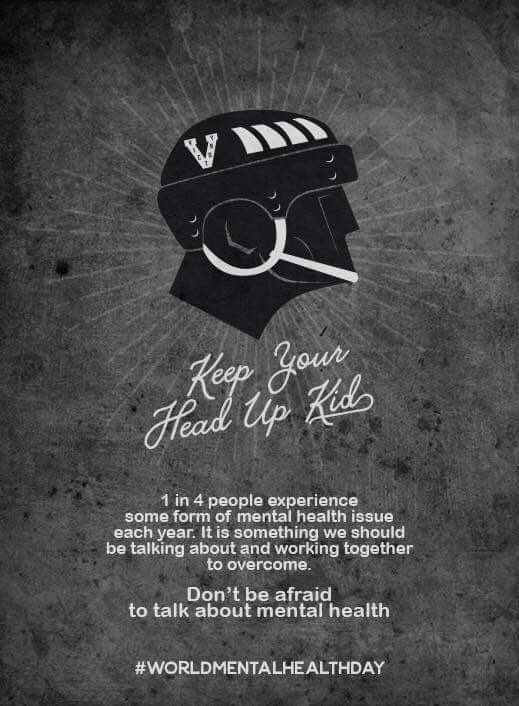 WeAreVHUK's tweet photo. It’s World Mental Health Day, something that maybe more relevant this year than ever with everything going on,  so don’t suffer in silence, people are here to help...we are all team mates.  #ItsOkNotToBeOk #WorldMentalHealthDay #ukicehockey #apparelbrand https://t.co/GFzOffOTjR